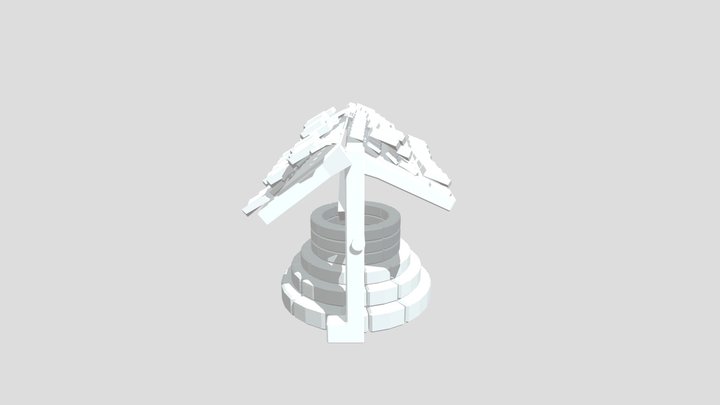 Low poly medieval well 3D Model