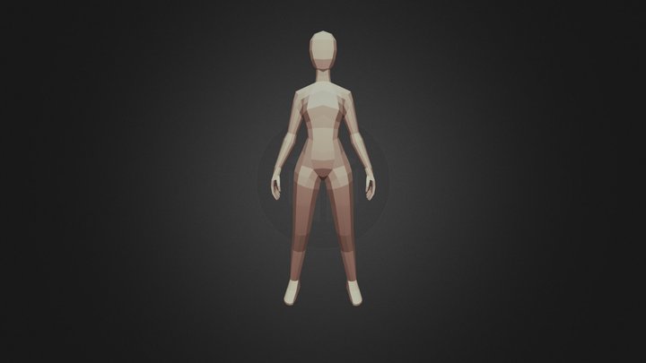 Base Mesh Character Low Poly 3D Model