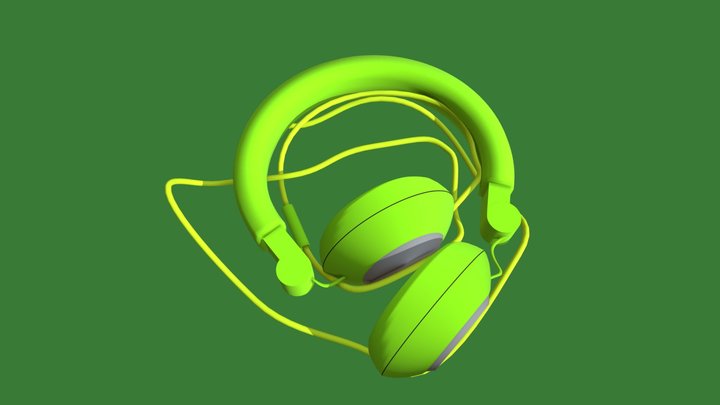 Headphones Lime Color