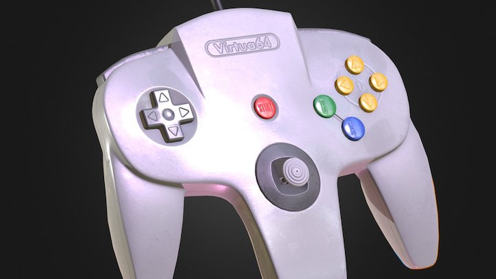 N64 Controller 3D Model