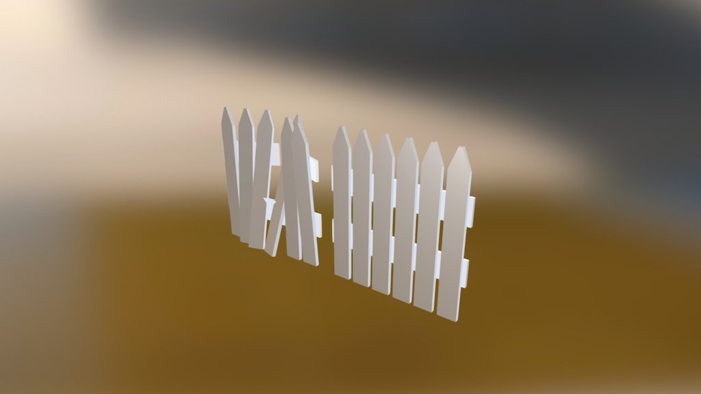 low poly fence