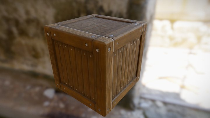 Wooden Crate 3D Model