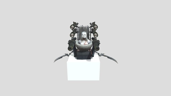 Skibidi_ghost Toilet_rocket_laser 3D Model