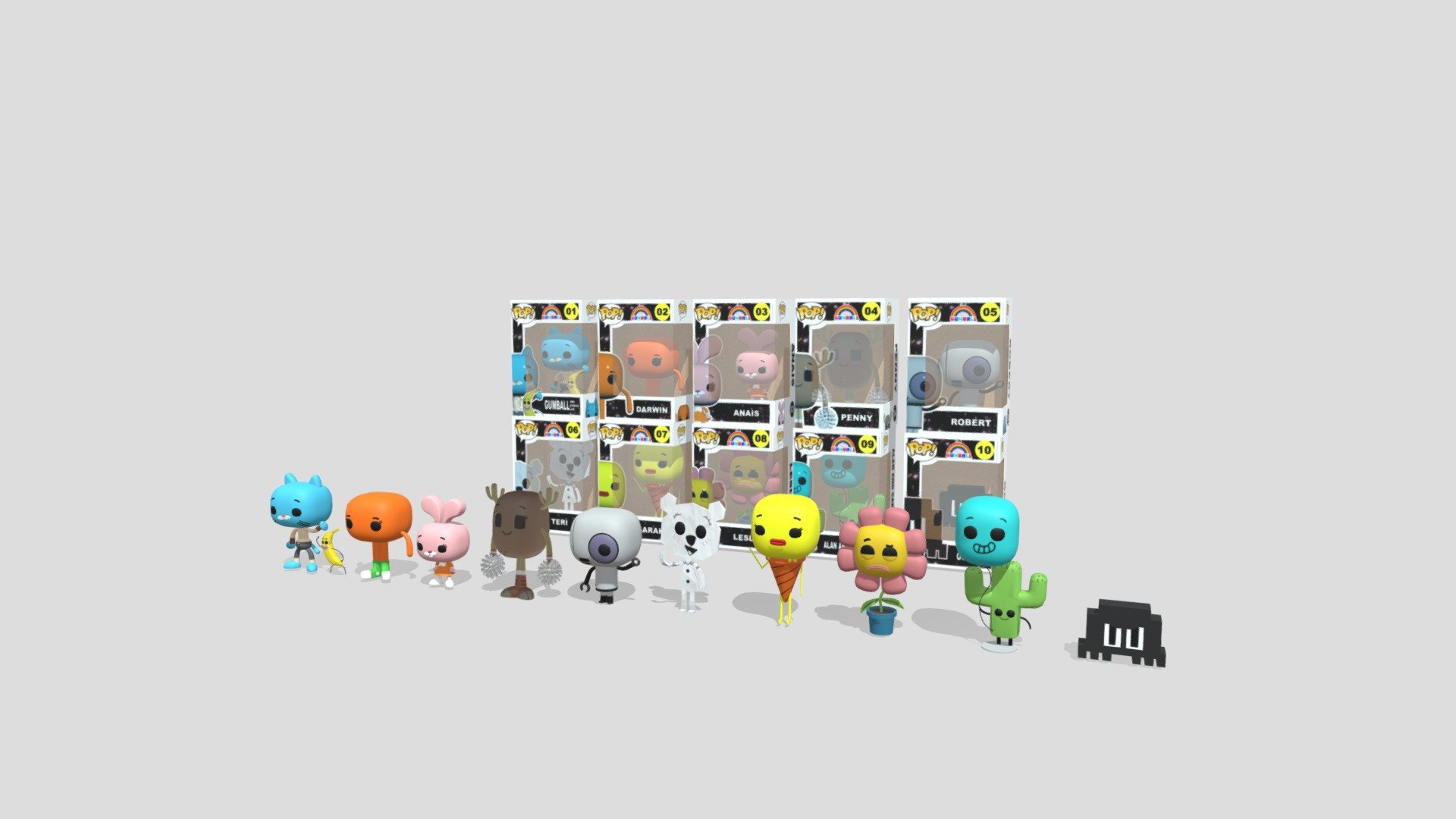 The Amazing World of Gumball Funko Pop concepts 3D model by 3D Artist 074484d Sketchfab