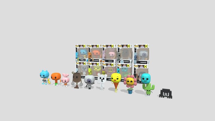 The Amazing World of Gumball Funko Pop concepts 3D Model