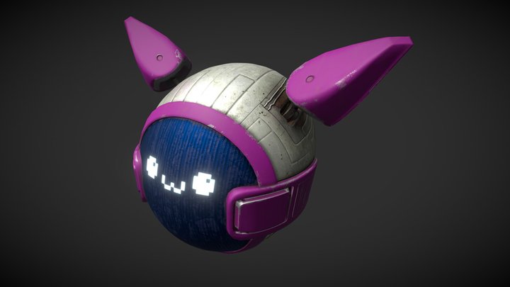 Little Companion Robot For Games 3D Model