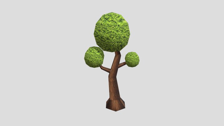 Low Polly Tree – Gratis 3D-model STL