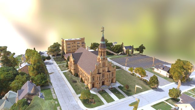 Virgin Mary Catholic Church 3D Model 3D Model
