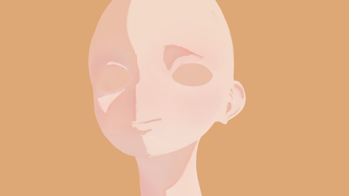 Sketch anime head 3D Model