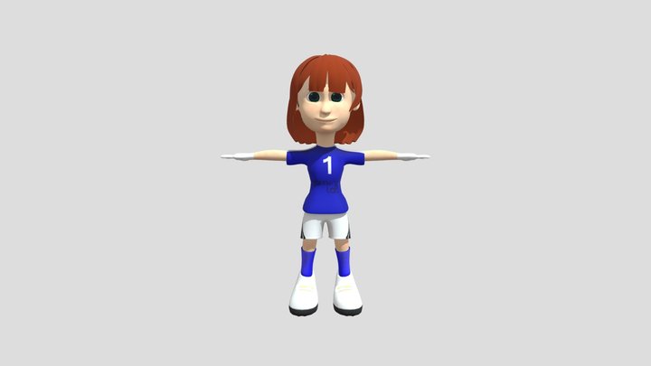 Girl Goalkeeper – Modello 3D gratuito STL