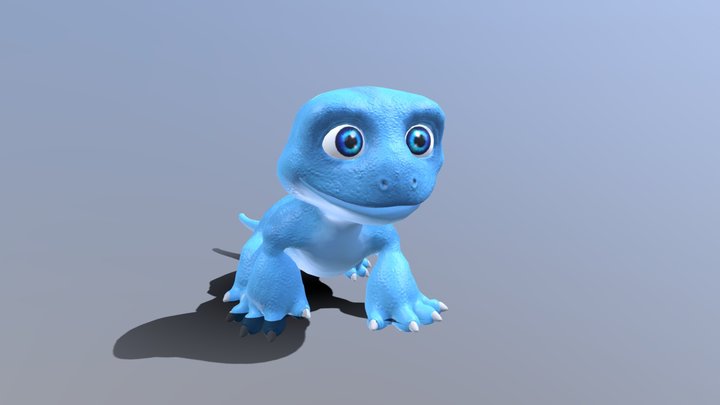 cartoon lizard 3D Model