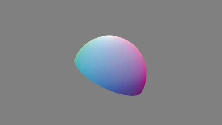 Color Sphere Cut4 3D Model