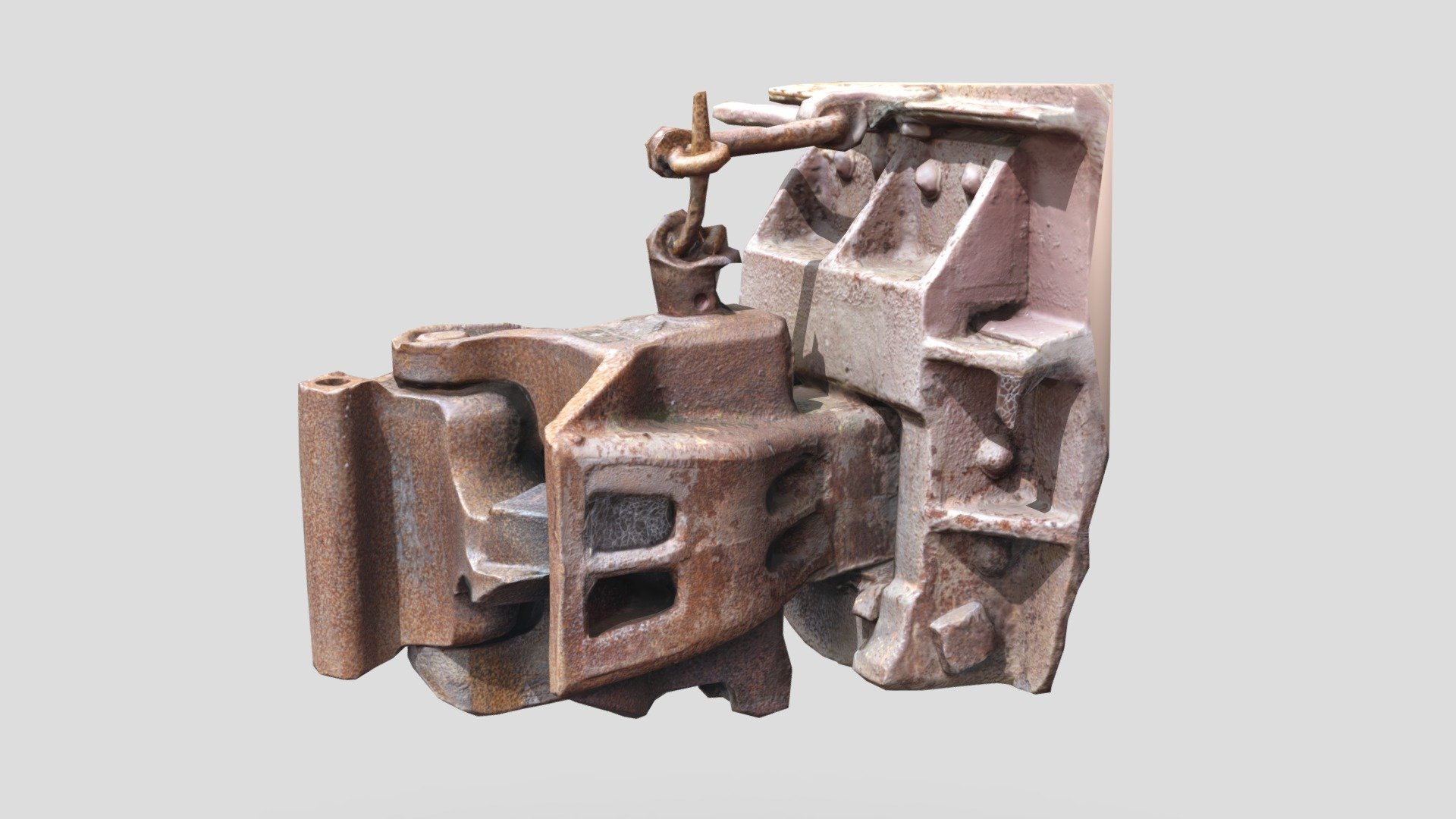 Quick railway railcar coupler scan Buy Royalty Free 3D model by