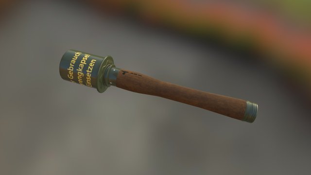 Stielhandgranate M24 3D Model