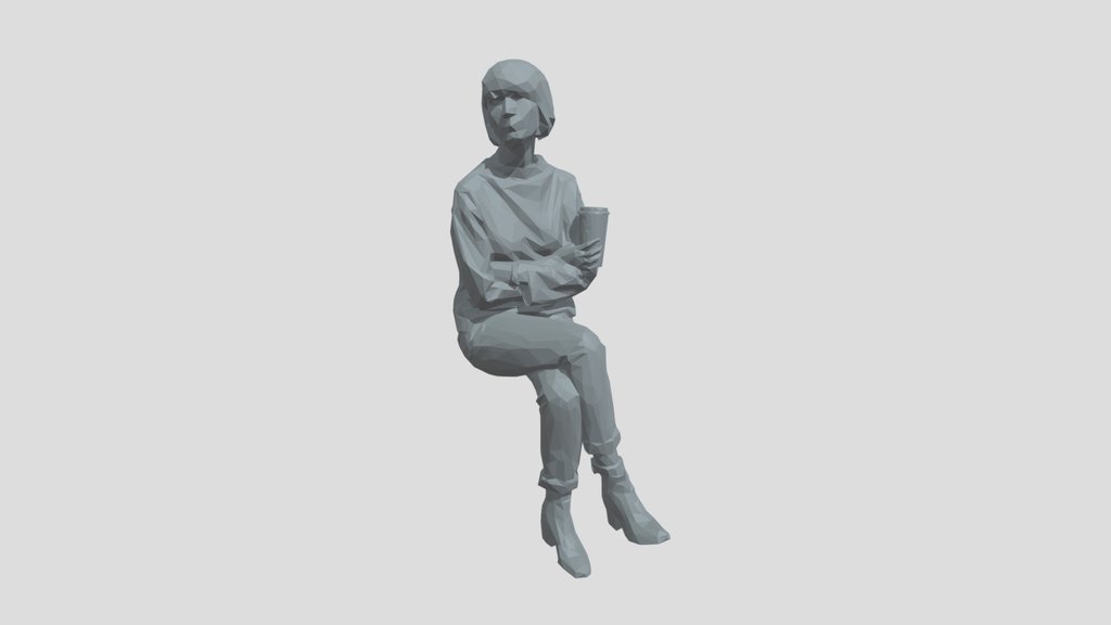 Lowpoly Female Sitting