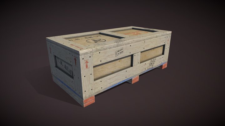Shipping Crate 3D Model