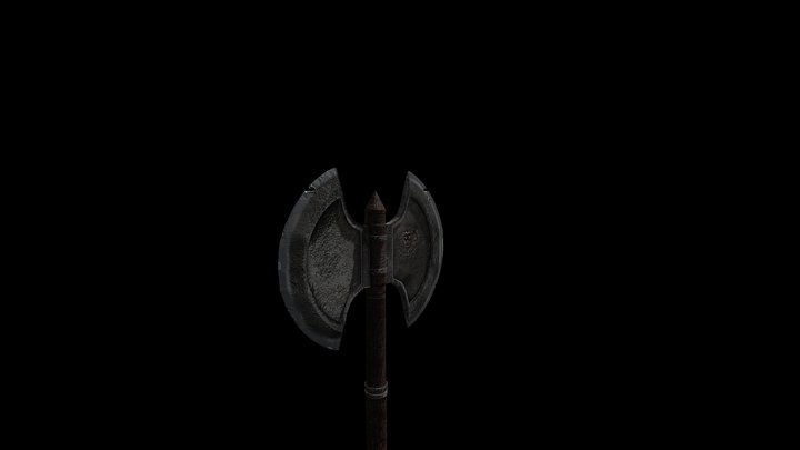 Medieval Doublesided Axe 3D Model