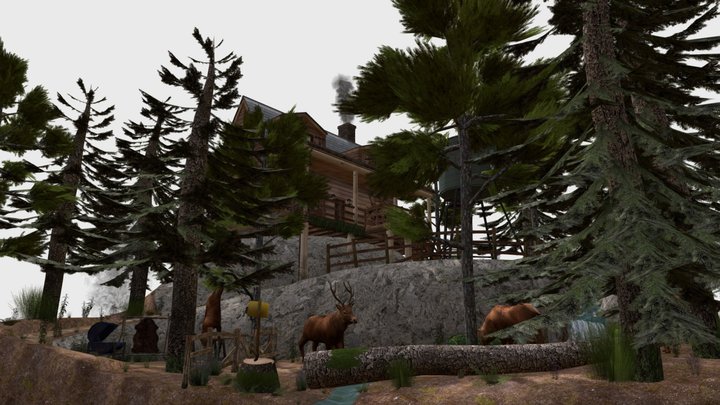DAE Diorama - Forest Loner 3D Model
