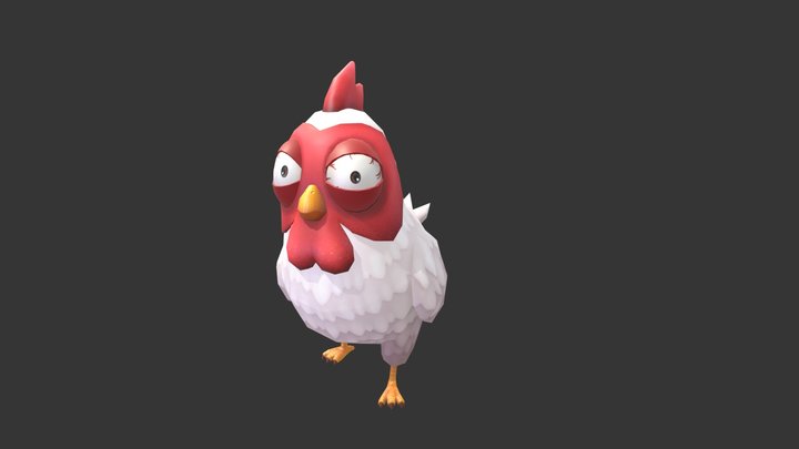 Walking Mad Cock 3D Model