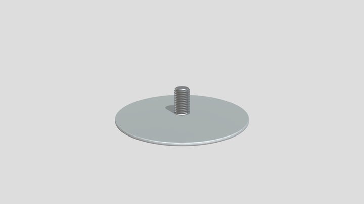 Interchangeable Head 37 mm Round 2 mm Thick 3D Model