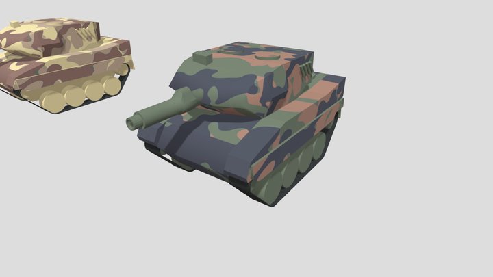 Mini Leopard 2A5 tank 3D Model