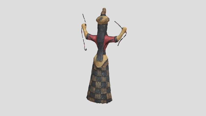 Diosa de las serpientes - Cnossos 3D Model