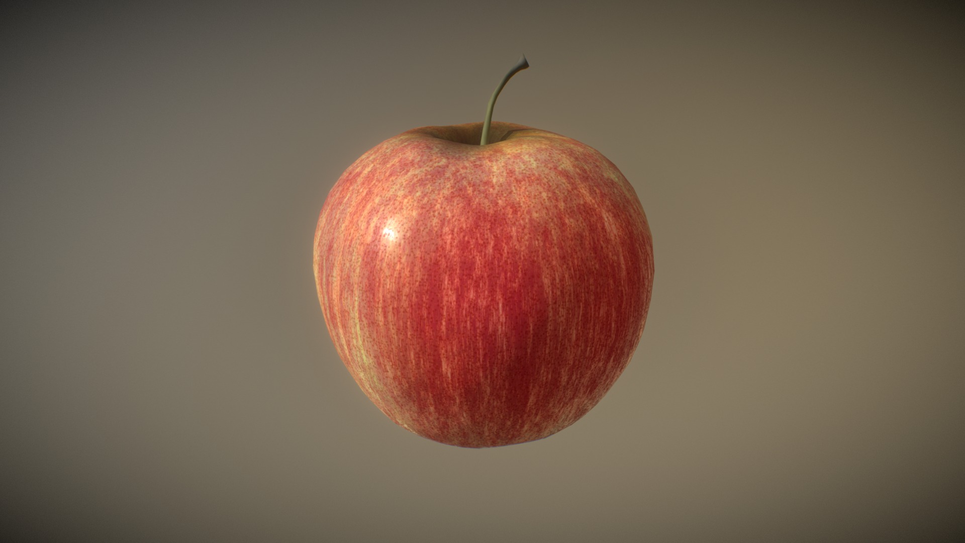 3D model Apple Fruit - This is a 3D model of the Apple Fruit. The 3D model is about a red apple on a white surface.