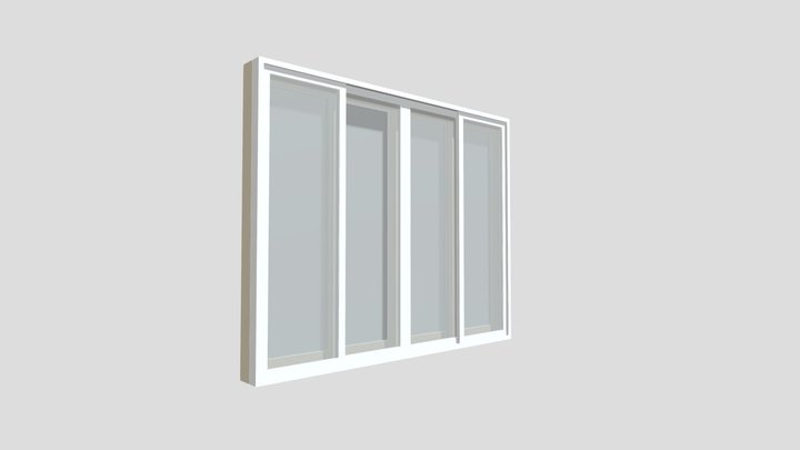 Double Sliding Doors 3D Model