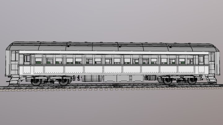 Pullman Train Car 3D Model