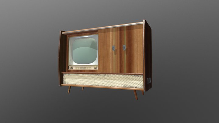 Vintage Home Entertainment System 3D Model