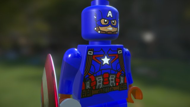 Capitán América_Modelo Lego 3D Model