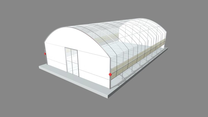 Greenhouse and Polytunnels _ Model U612 3D Model