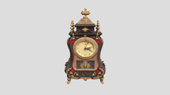 Victorian Elegance Clock 3D Model