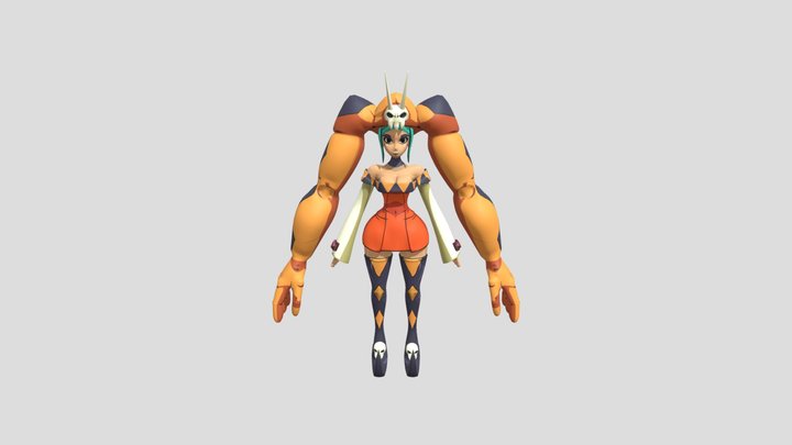SkullGirl Cerebella 3D Model