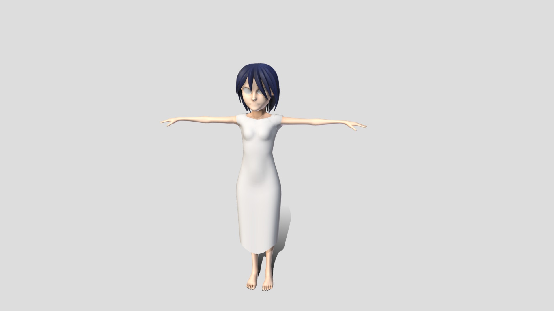 3D model Nia - This is a 3D model of the Nia. The 3D model is about a person in a white dress.