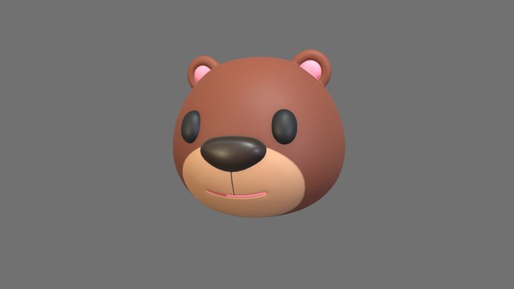 Bear Head 3D Model