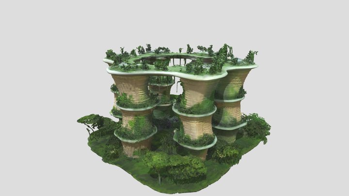 Futuristic_ Eco_ Towers 3D Model