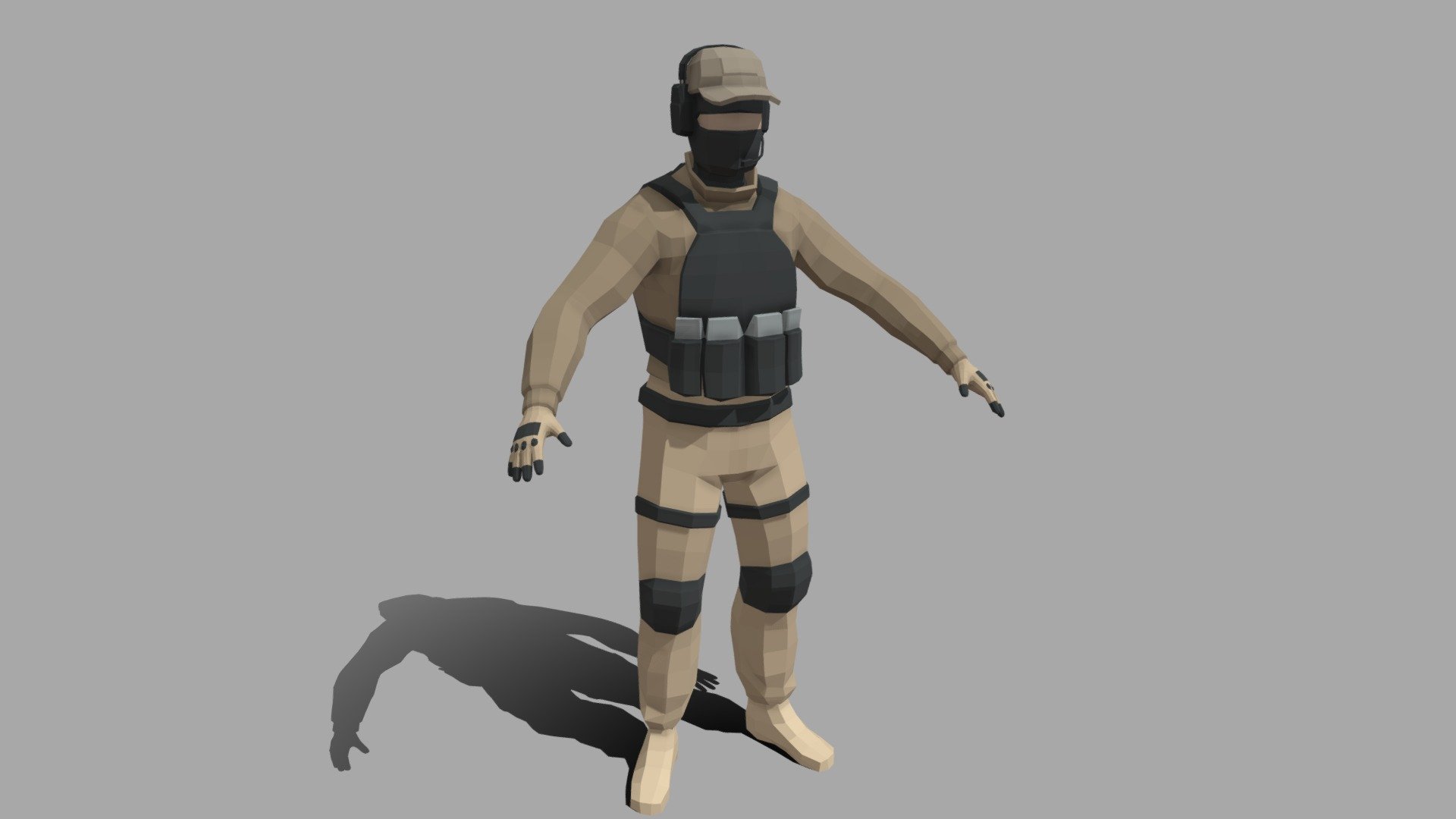 Low Poly Soldier - 3D model by Dreyx [0761b06] - Sketchfab
