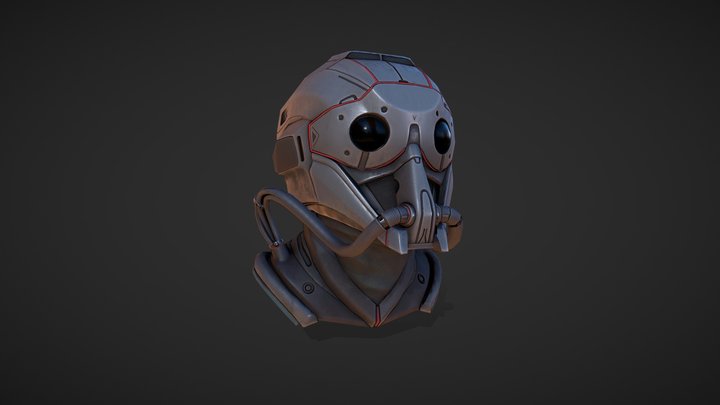 Sci- Fi Helmet 3D Model