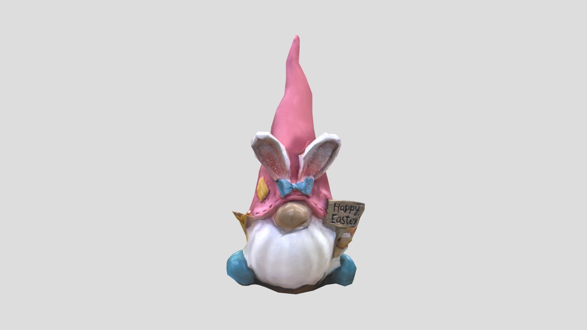 Gnome Bunny (Pink) - Download Free 3D model by David Wigforss (@dwigfor ...