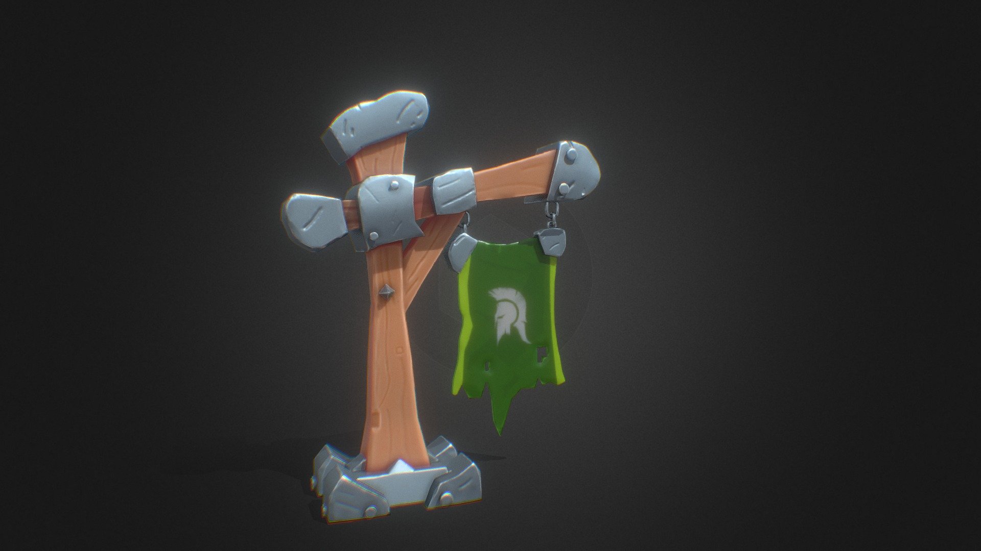 [FREE] Stylized spartan flag pole