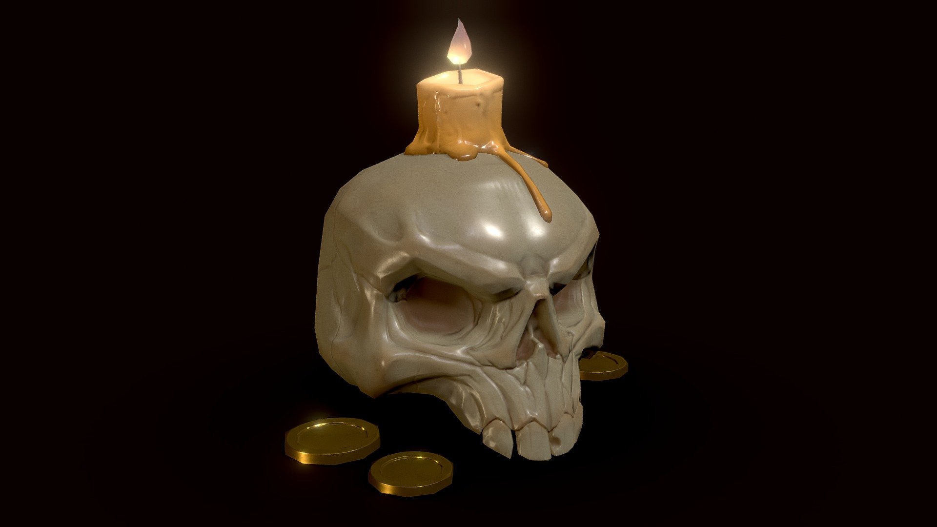 ArtStation - Skull Candle Light