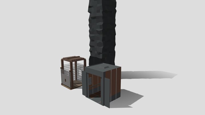 Low poly elevators form game jam 3D Model