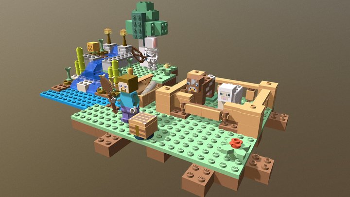 Minecraft lego set 21114 - la ferme 3D Model