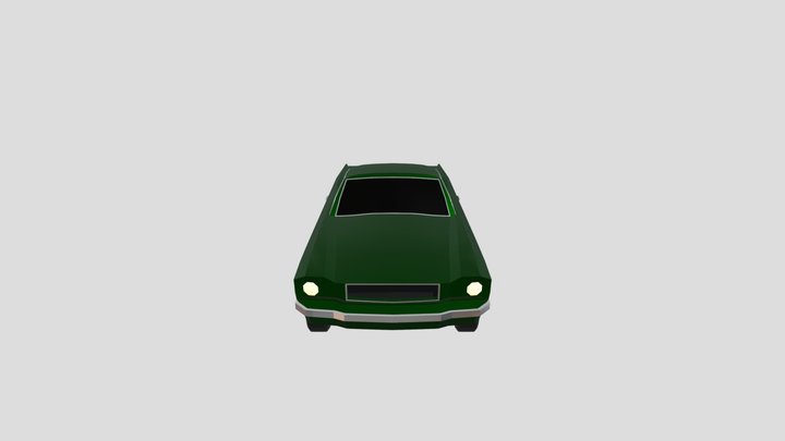 Low Poly Mustang 3D Model