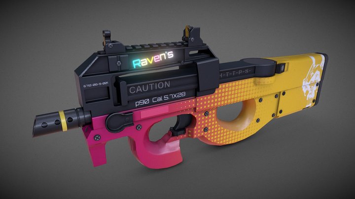 P90 冲锋枪 Raven's 3D Model