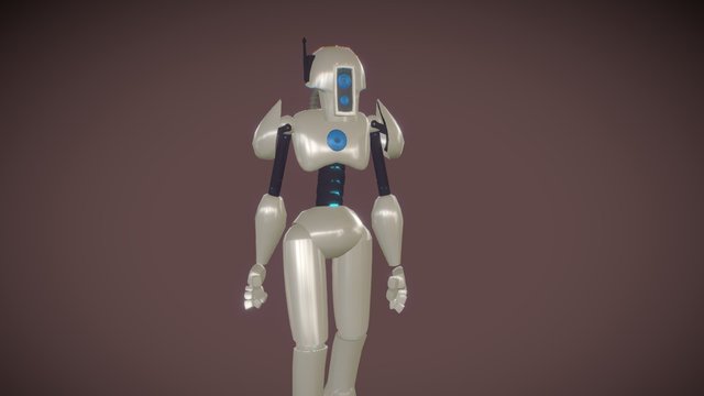 Robot Walk Cycle 3D Model
