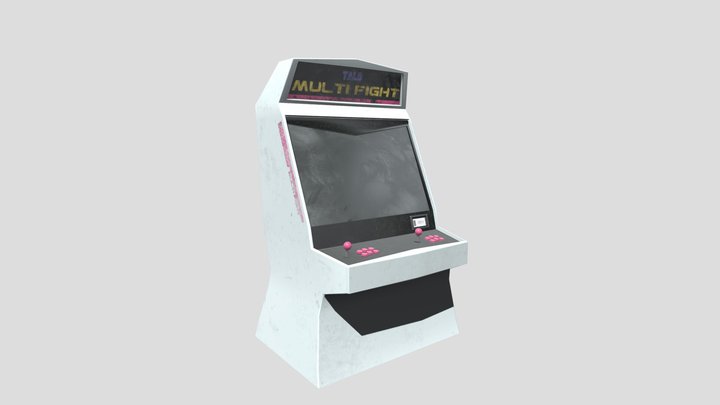 Arcade Fighting Game 3D Model