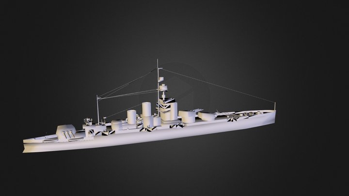 warship 3D Model