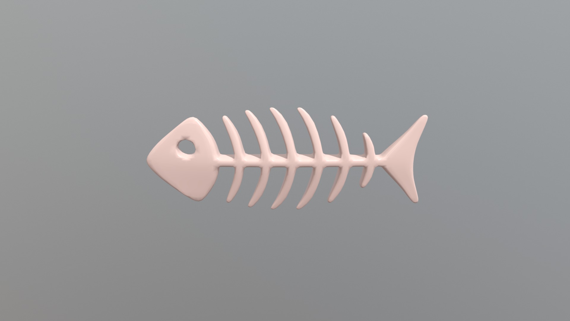 3D model Fish Bone - This is a 3D model of the Fish Bone. The 3D model is about shape, arrow.